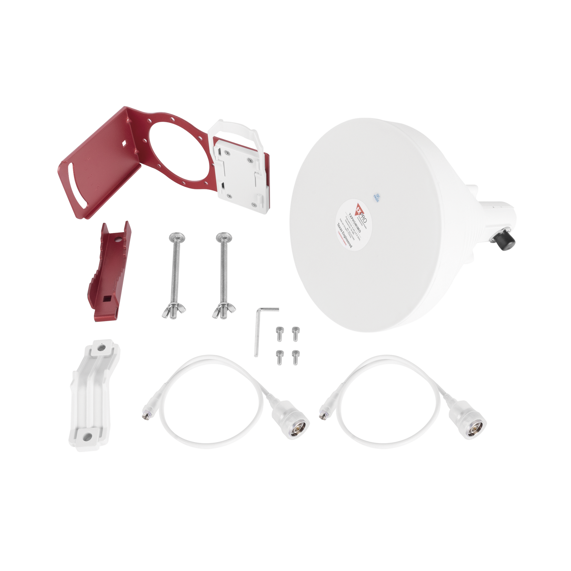 Antena Tipo Horn de 30 Â°, 19 dBi, 4.9-6.5 GHz, Ideal para ambientes de alto ruido,  Tipo de conector N-Hembra, con montaje y jumpers incluidos