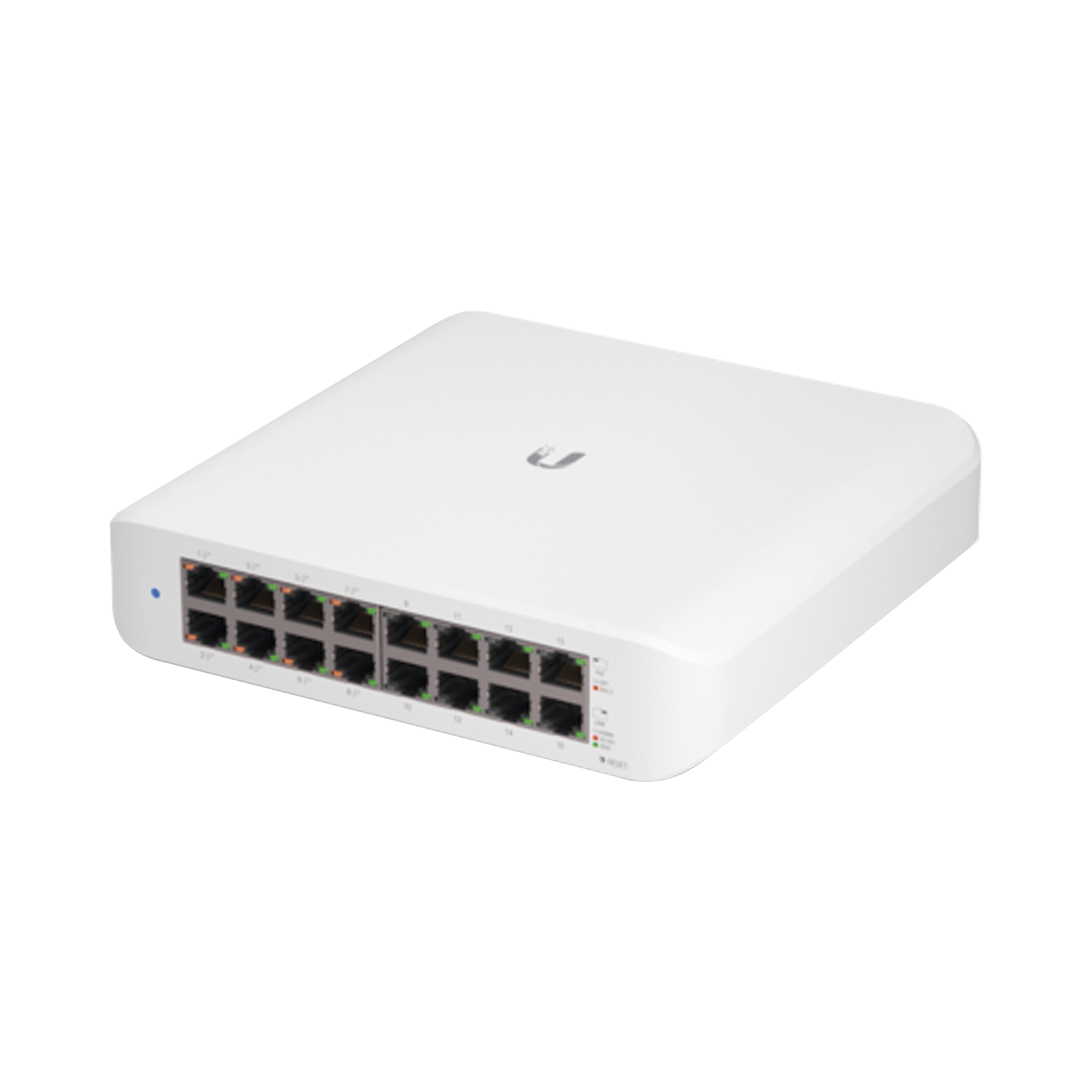 Switch UniFi Lite Administrable PoE de 16 Puertos 10/100/1000 Mbps (8 puertos 802.3af/at), 45 W