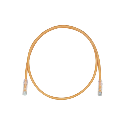 Cable de Parcheo, UTP Cat5e, DiÃ¡metro Reducido (28AWG), Color Naranja, 1 ft