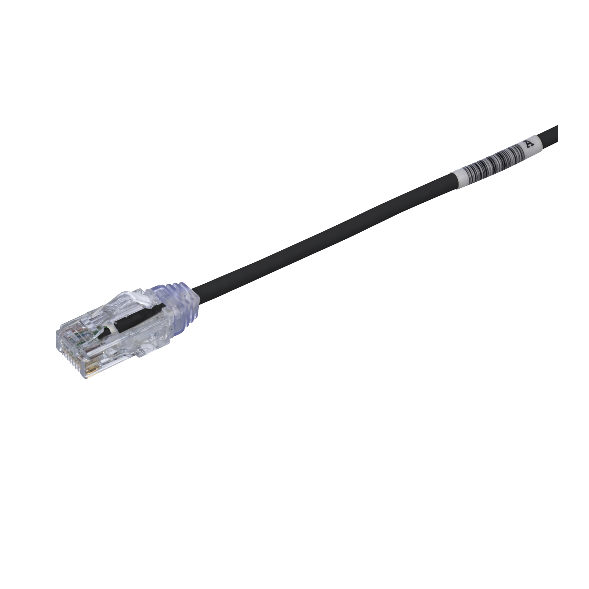 Cable de Parcheo TX6, UTP Cat6, DiÃ¡metro Reducido (28AWG), Color Negro, 0.5 m