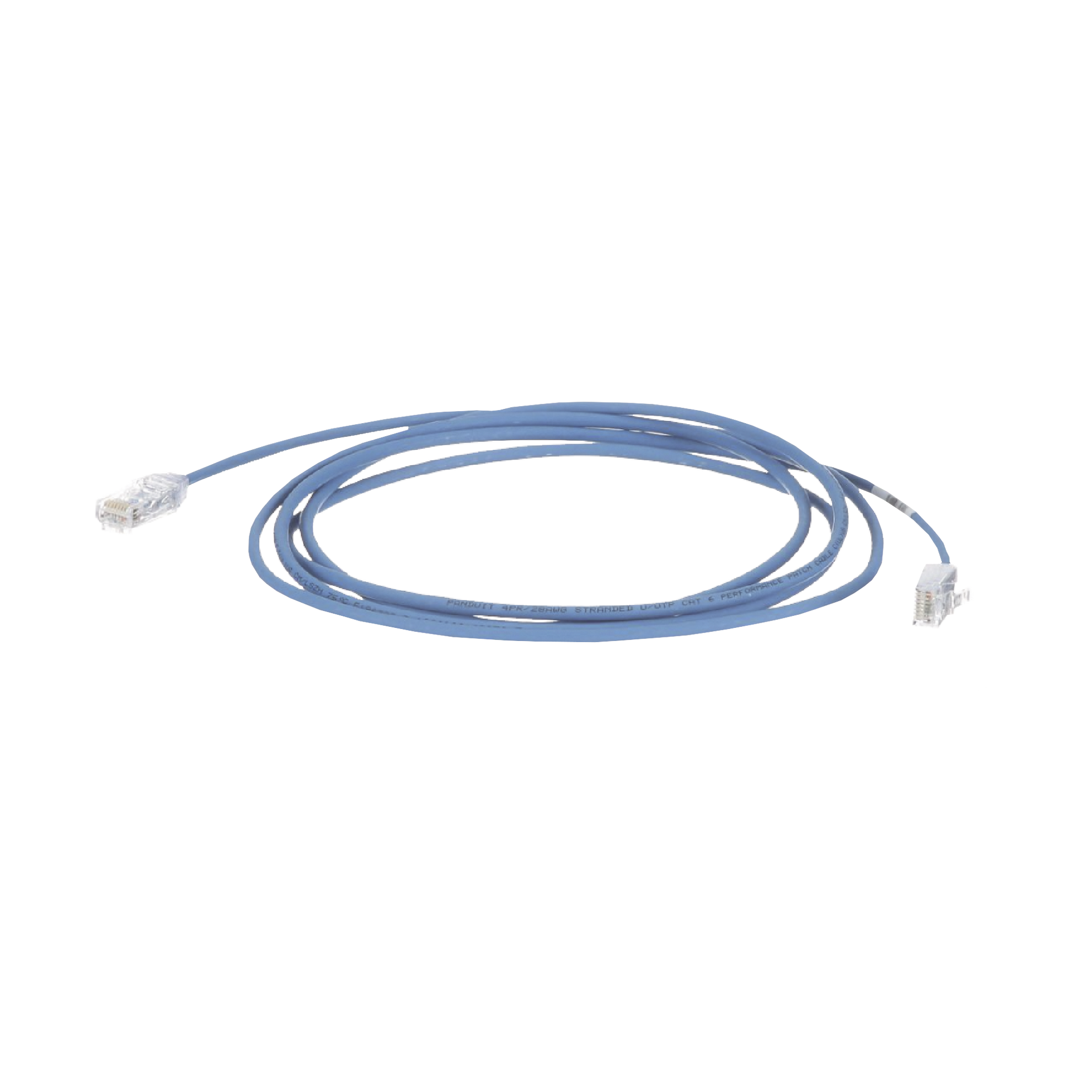 Cable de Parcheo TX6, UTP Cat6, DiÃ¡metro Reducido (28AWG), Color Azul, 130ft