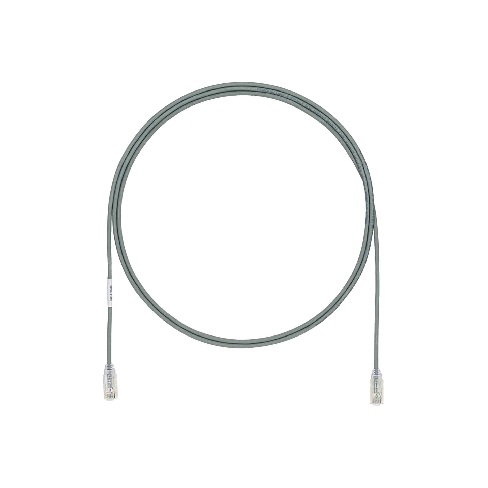 Cable de Parcheo UTP Cat6A, CM/LSZH, DiÃ¡metro Reducido (28AWG), Color Gris, 65ft