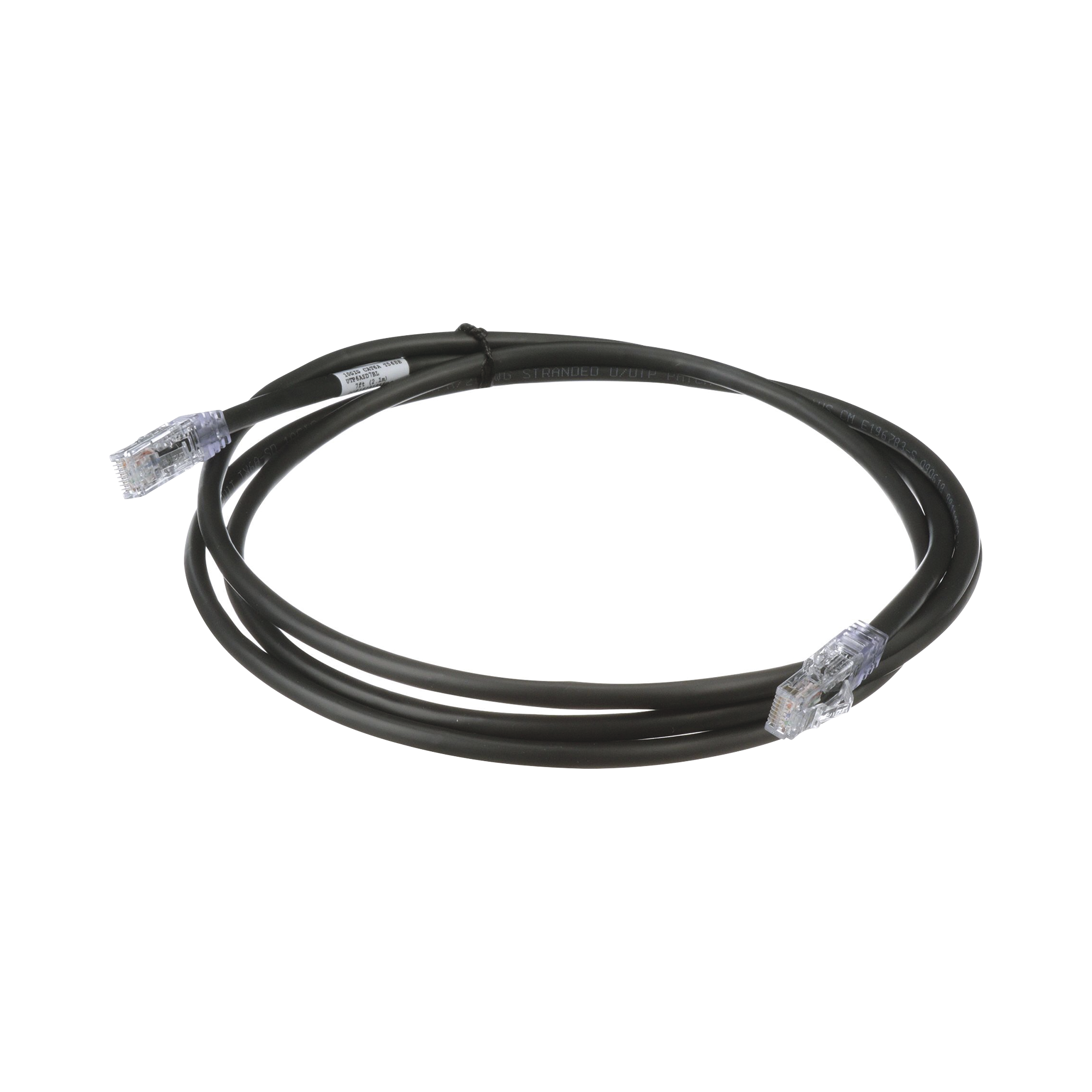 Cable de Parcheo UTP, Cat6A, 24 AWG, CM, Color Negro, 3ft