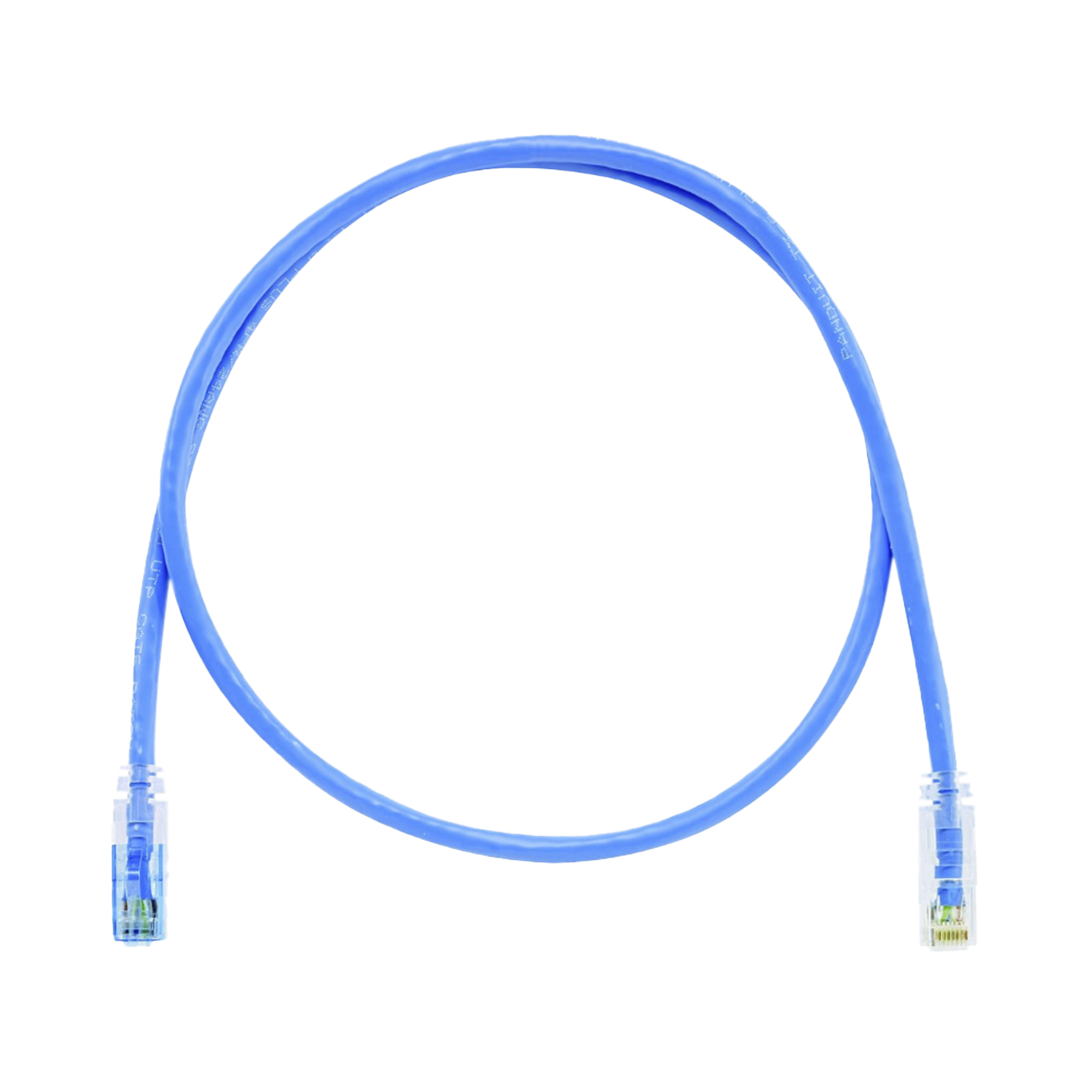 Cable de Parcheo TX6 Llaveado Azul, UTP Cat6, 24 AWG, CM, Color Azul, 7ft