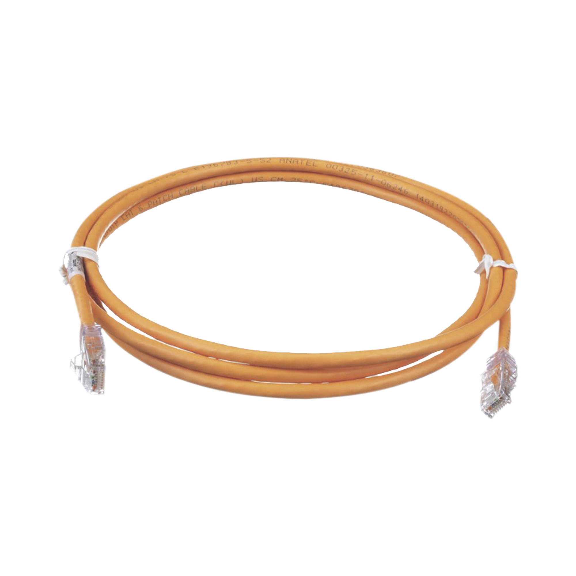 Cable de Parcheo TX6, UTP Cat6, 24 AWG, CM, Color Naranja, 7ft