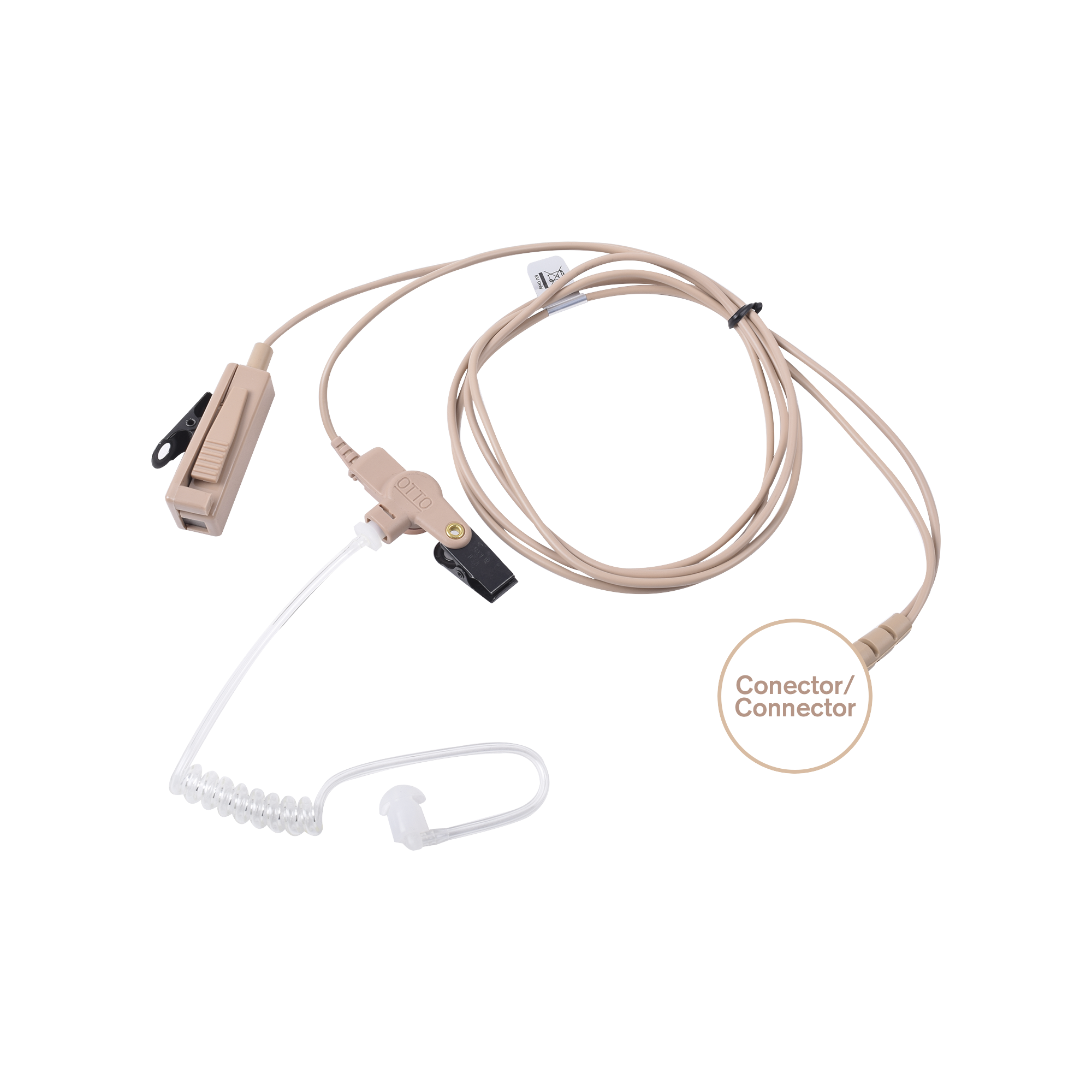 MIC-AUDIF PROF D/2 CABLES NEGROS C/TUBO ACUST P/ICOM IC-F3261/4261/3360/4360