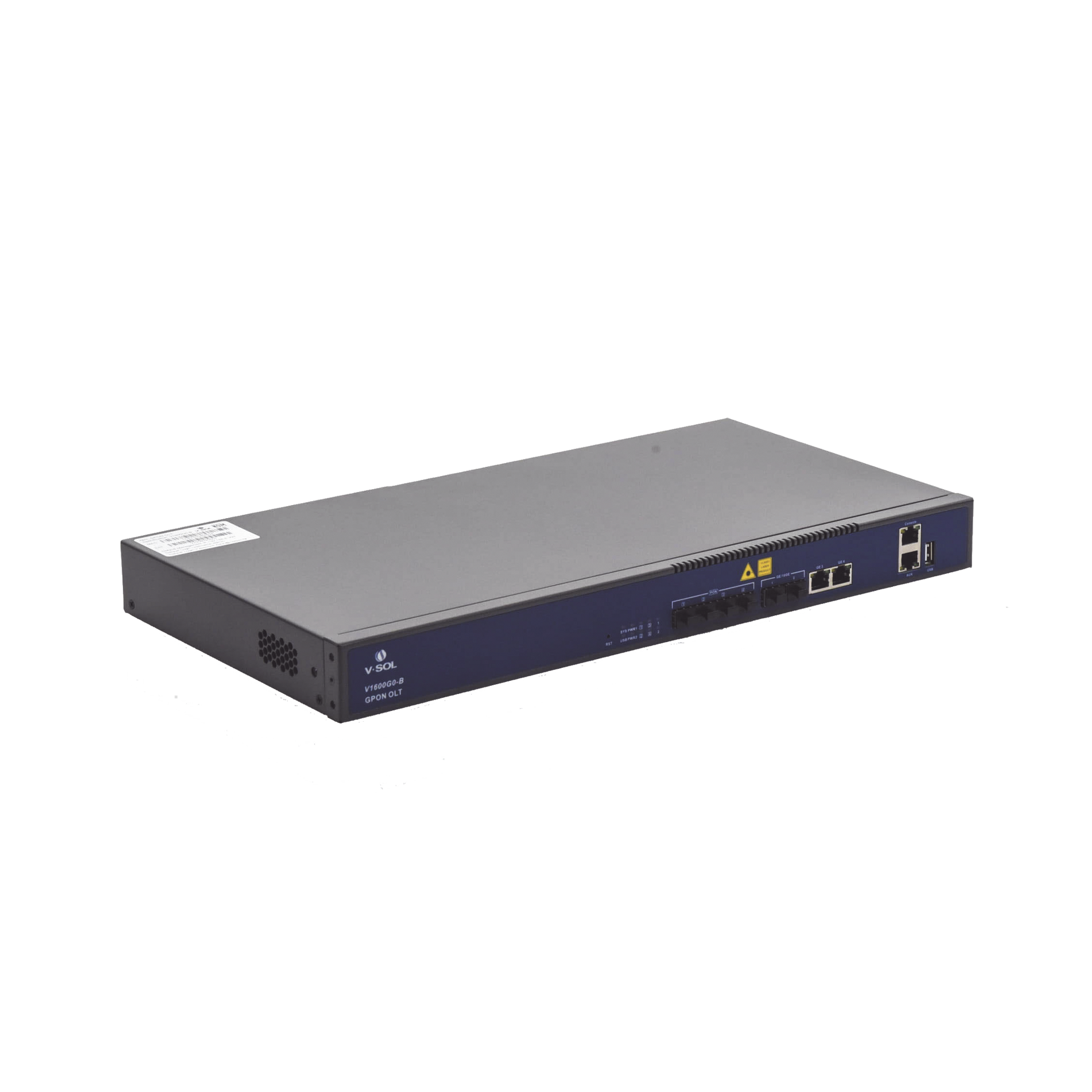 OLT de 4 puertos GPON con 4 puertos Uplink (2 puertos Gigabit Ethernet + 2 puertos Gigabit Ethernet SFP) , hasta 512 ONUS,