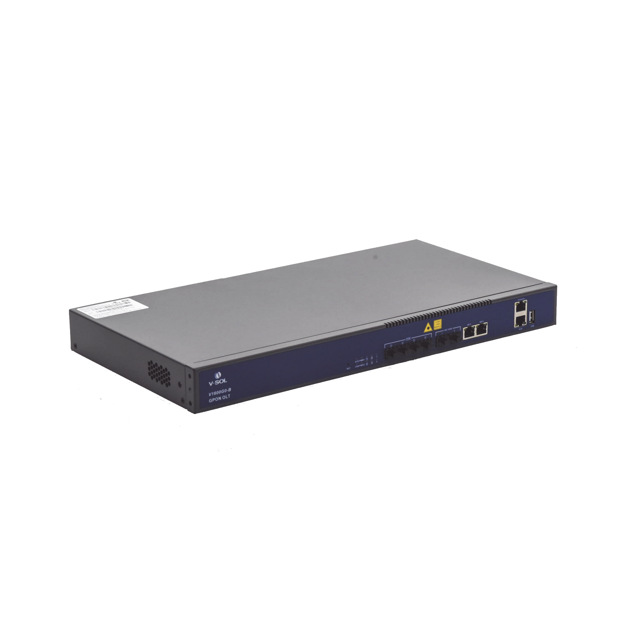 OLT de 4 puertos GPON con 4 puertos Uplink (2 puertos Gigabit Ethernet + 2 puertos Gigabit Ethernet SFP) , hasta 512 ONUS,
