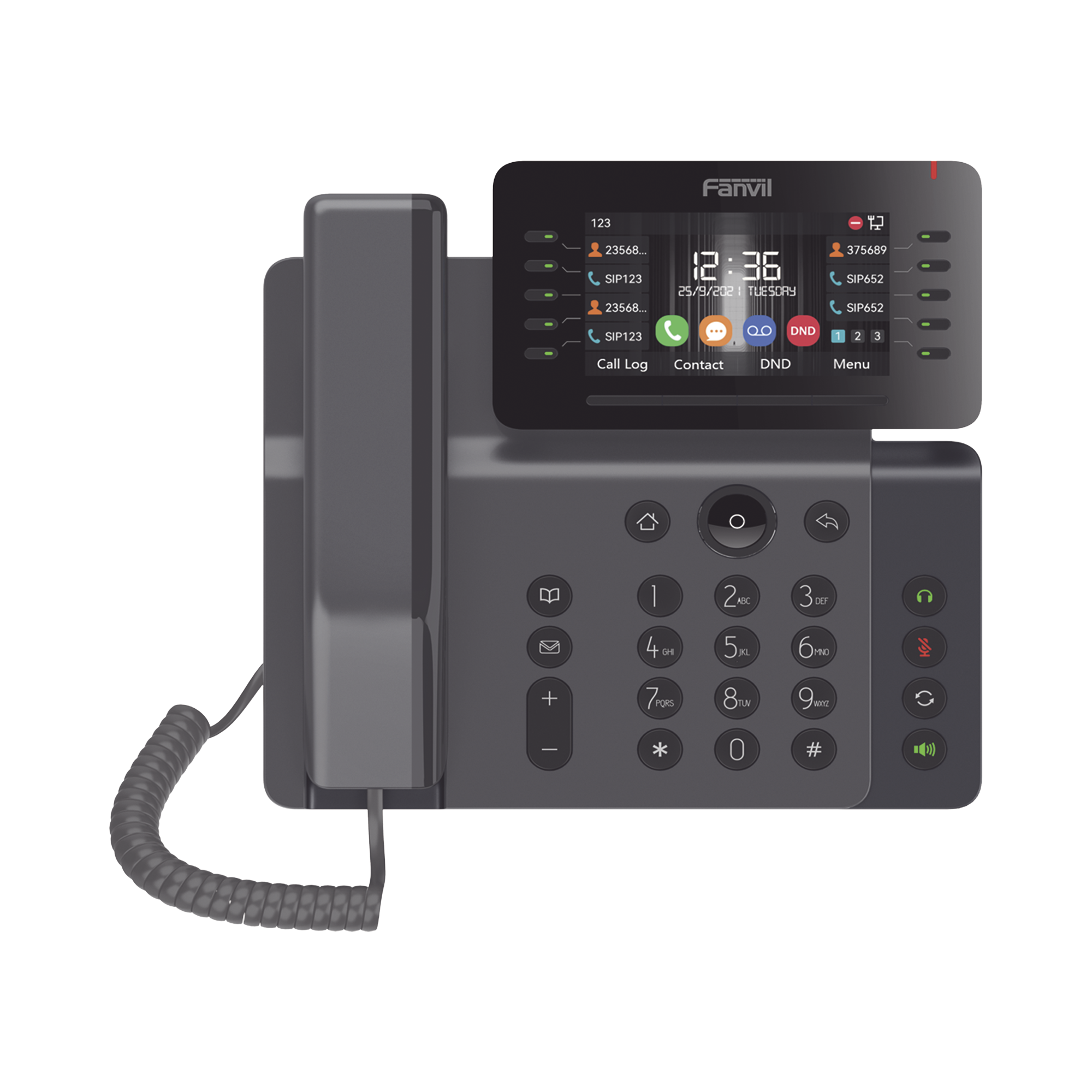 TelÃ©fono IP Empresarial Esencial WiFi / Bluetooth, 20 lÃ­neas SIP, pantalla a color 4.3" ajustable, PoE, puertos Gigabit, conferencia local de 6 vÃ­as.