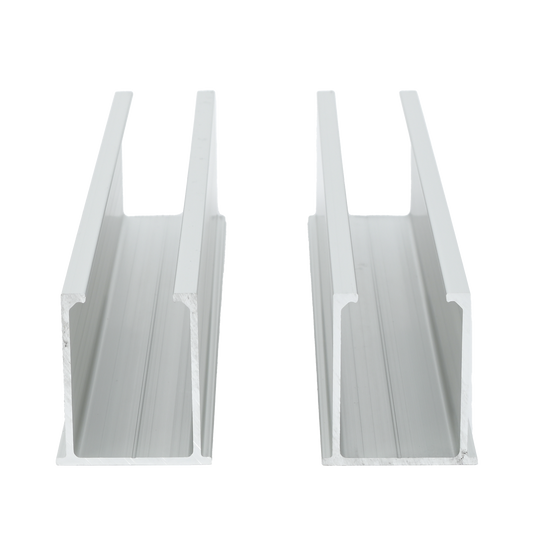 Juego de 2 Mini Rieles De Aluminio para Montaje de MÃ³dulos Solares en Techo (InstalaciÃ³n plana 0Â°). Incluye 4 Tornillos Perforantes.