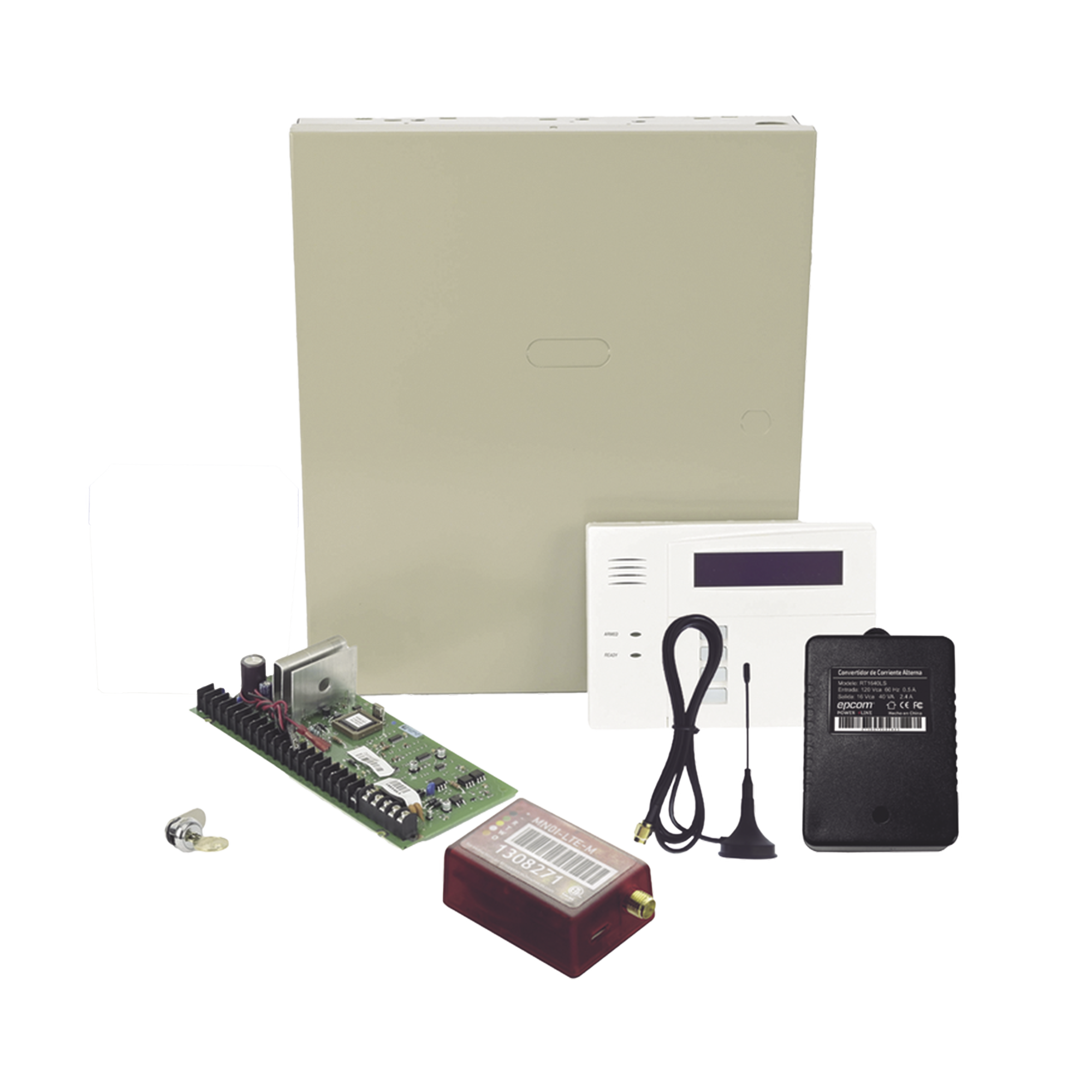 (2 AÃ±os 4GLTEM/5G ILIMITADO INCLUIDO)  Kit Vista48LA con comunicador 4GLTEM/5G MN01, Teclado, Gabinete y Transformador