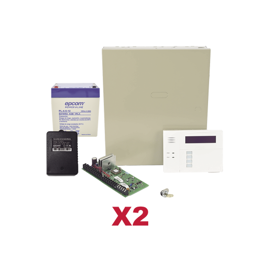 2 Paneles de Alarma VISTA48/6160RF Teclado AlfanumÃ©rico con Receptor InalÃ¡mbrico, BaterÃ­a y Transformador