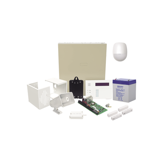 Kit Cableado con VISTA48/6160RF, BaterÃ­a, Transformador, Sensor Pir, Contactos MagnÃ©ticos, Sirena, Gabinete de sirena y Tamper