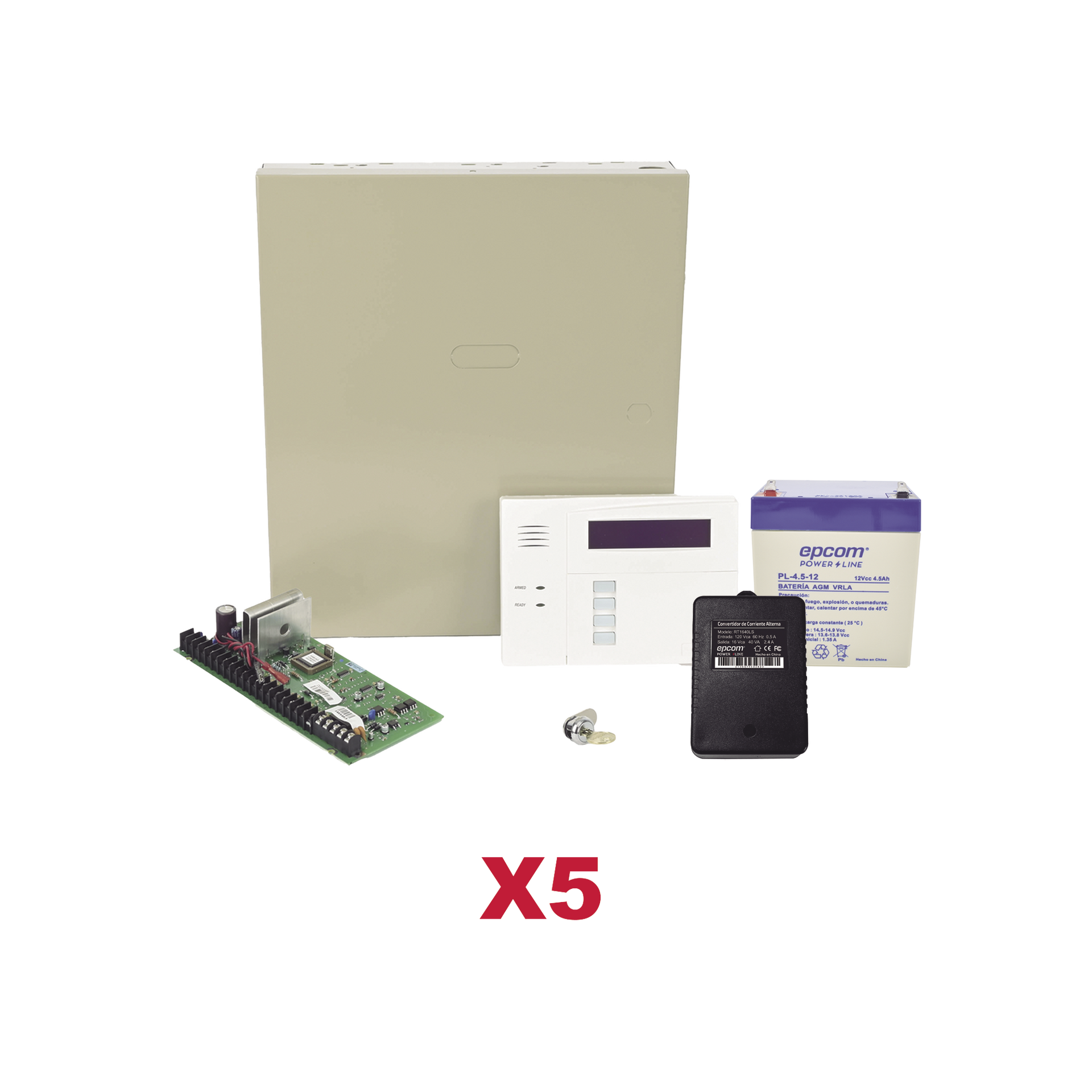 Kit de 5 Paneles VISTA48 con BaterÃ­a y Transformador