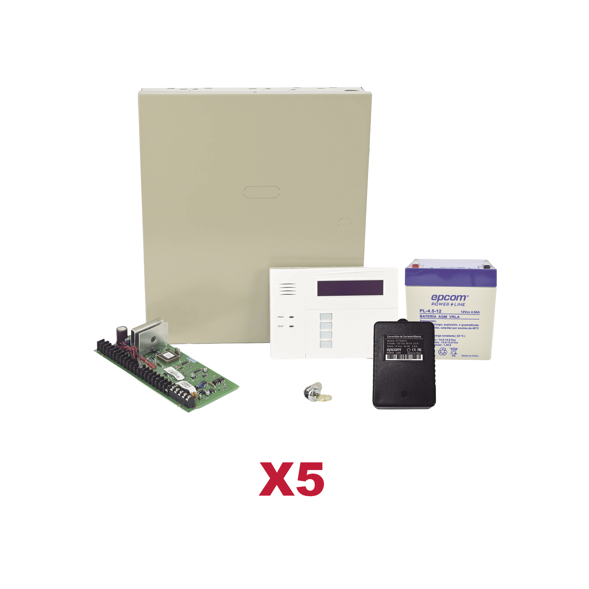 Kit de 5 Paneles VISTA48 con BaterÃ­a y Transformador