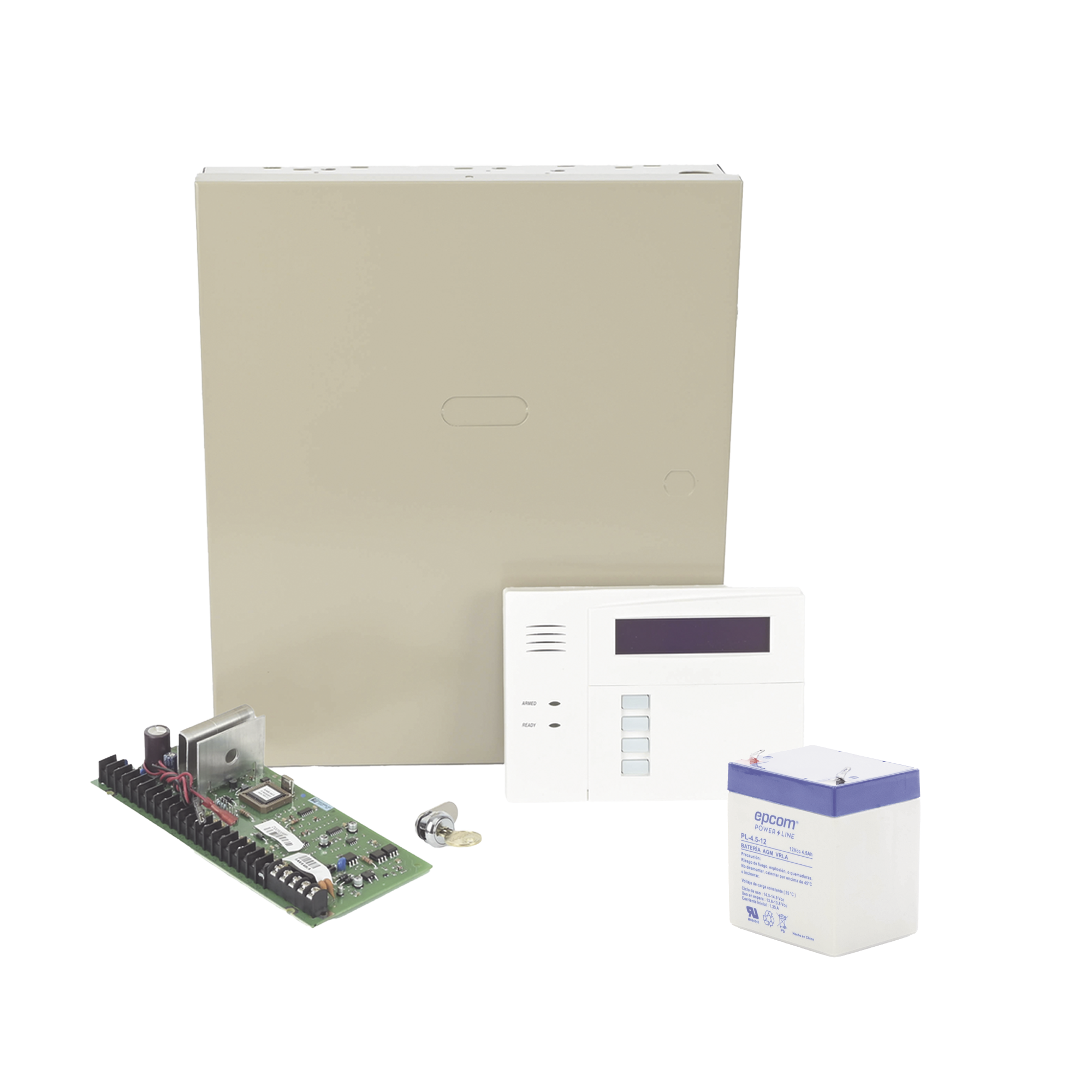 Kit de Panel de Alarma VISTA48LA con Gabinete, Teclado programador y BaterÃ­a