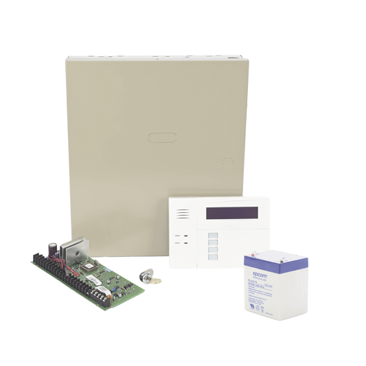 Kit de Panel de Alarma VISTA48LA con Gabinete, Teclado programador y BaterÃ­a