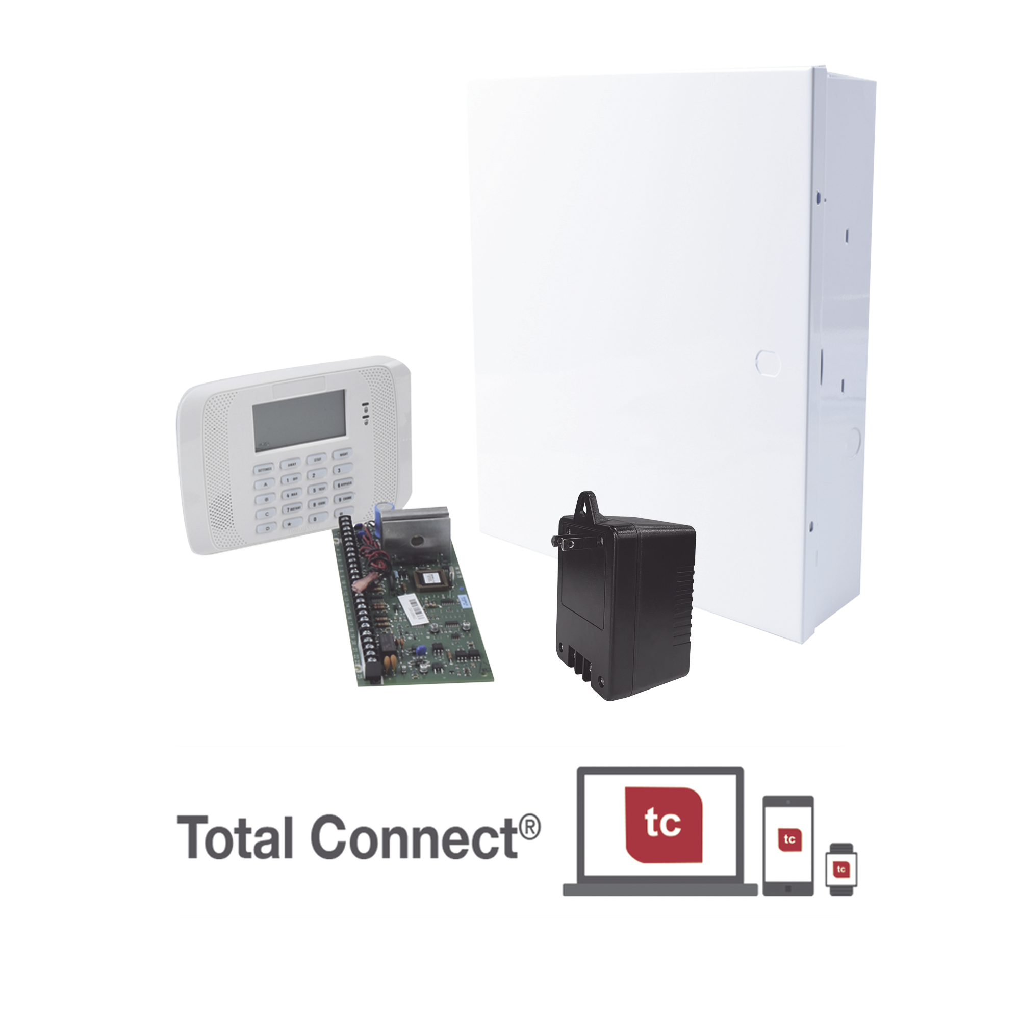 Sistema de alarma VISTA48/6162RF con Gabinete, Transformador y teclado AlfanumÃ©rico con receptor RF