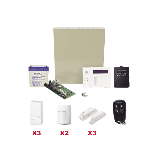 Kit inalÃ¡mbrico / Panel VISTA48LA con teclado 6160RF receptor inalÃ¡mbrico / 3 contactos 5816 / 2 PIR 5800PIR / 1 Llavero inalambrico Bateria y Transformador