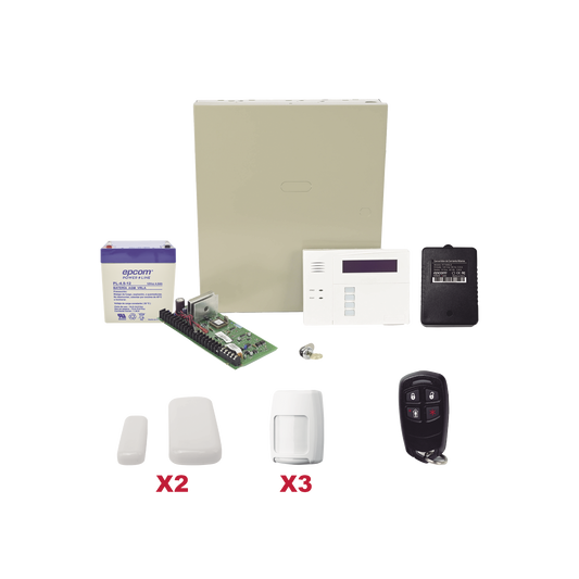 Kit inalÃ¡mbrico de panel VISTA48 con teclado 6160RF receptor inalÃ¡mbrico, 2 contactos 5800MINI, 3 PIR 5800PIR, 1 Control remoto 58344, Bateria y transformador