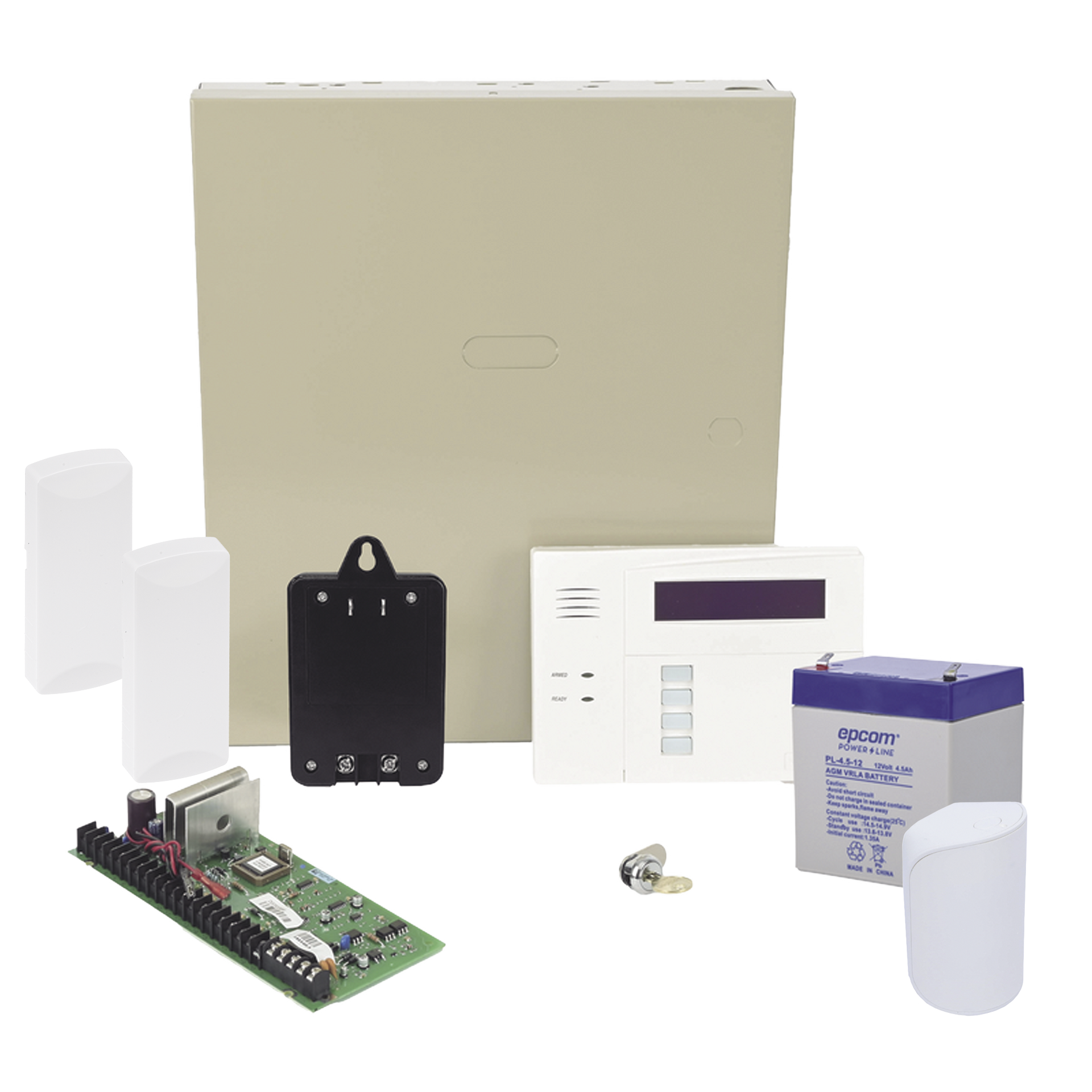 Panel de Alarma VISTA48LA Teclado AlfanumÃ©rico con Receptor InalÃ¡mbrico, BaterÃ­a, Transformador, Sensor de Movimiento y 2 Contactos MagnÃ©ticos InalÃ¡mbricos SFire