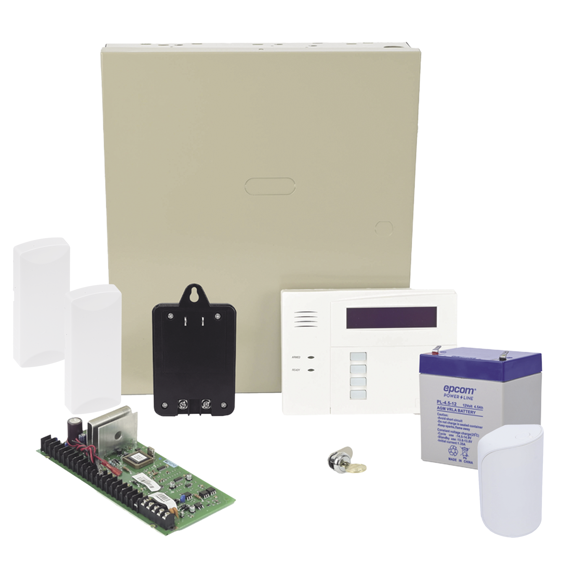 Panel de Alarma VISTA48LA Teclado AlfanumÃ©rico con Receptor InalÃ¡mbrico, BaterÃ­a, Transformador, Sensor de Movimiento y 2 Contactos MagnÃ©ticos InalÃ¡mbricos SFire