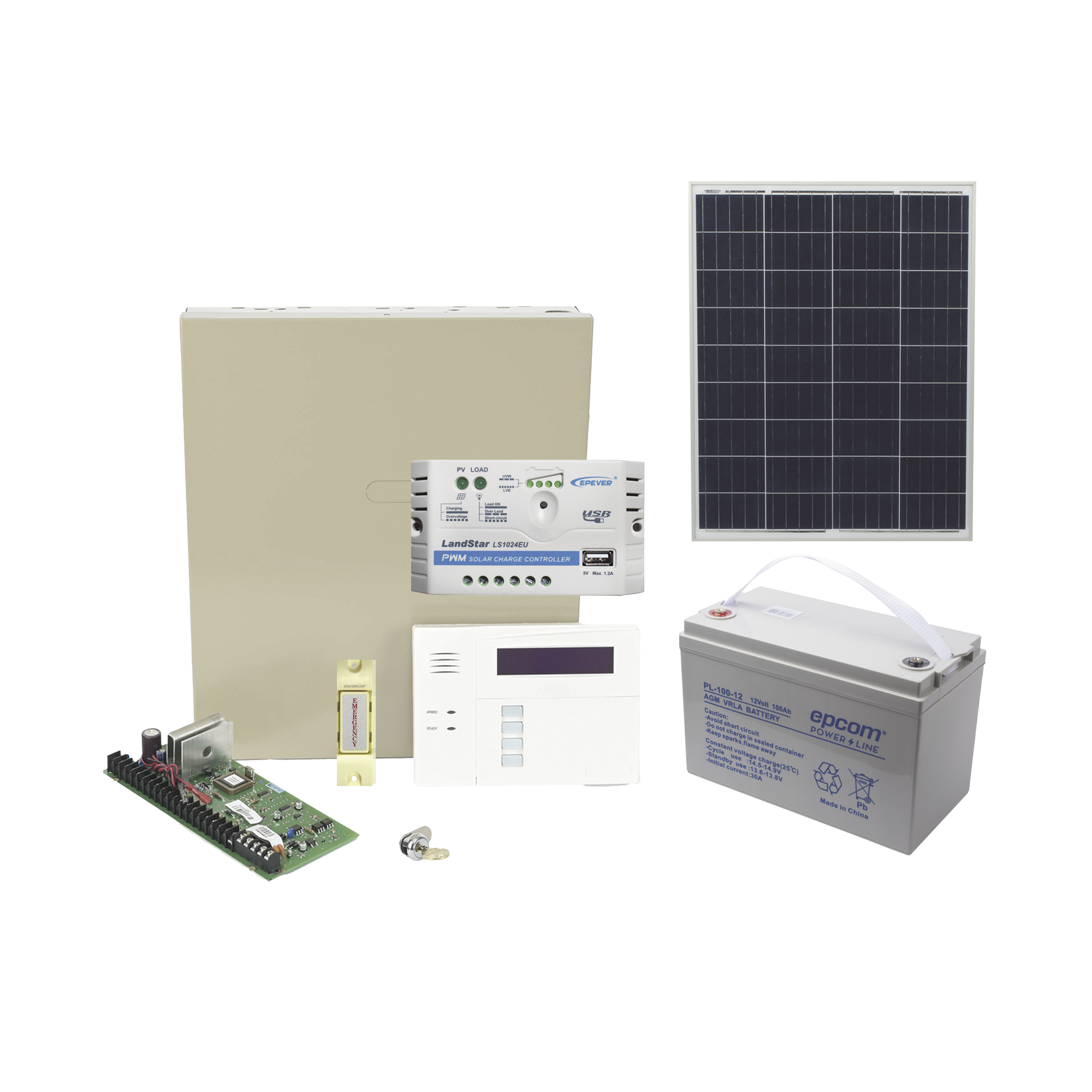 Sistema de Alarma VISTA48LA Alimentado por Celda Solar, incluye Teclado con Receptor Inalambrico