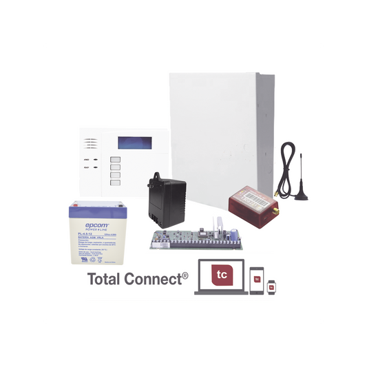 Super Kit de Panel VISTA48LA con Teclado 6150, BaterÃ­a, Transformador y Comunicador MN01LTEM