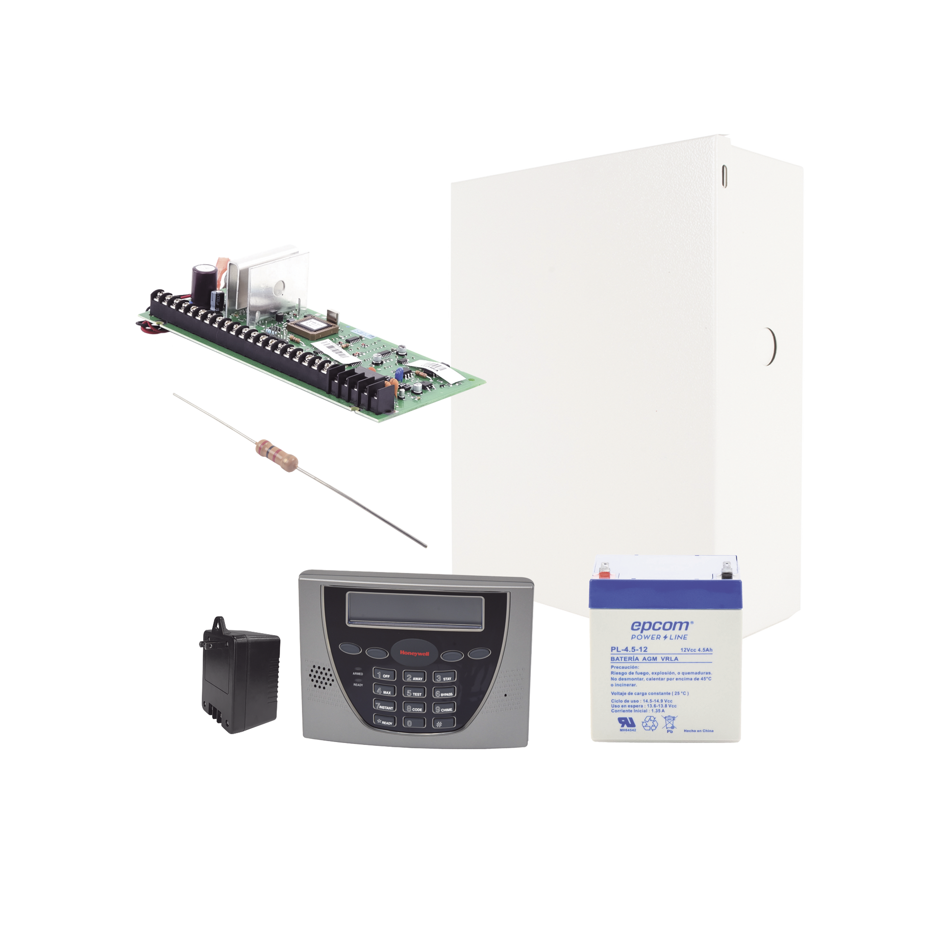 Panel de Alarma VISTA48LA con Teclado AlfanumÃ©rico 6460S, BaterÃ­a y Transformador