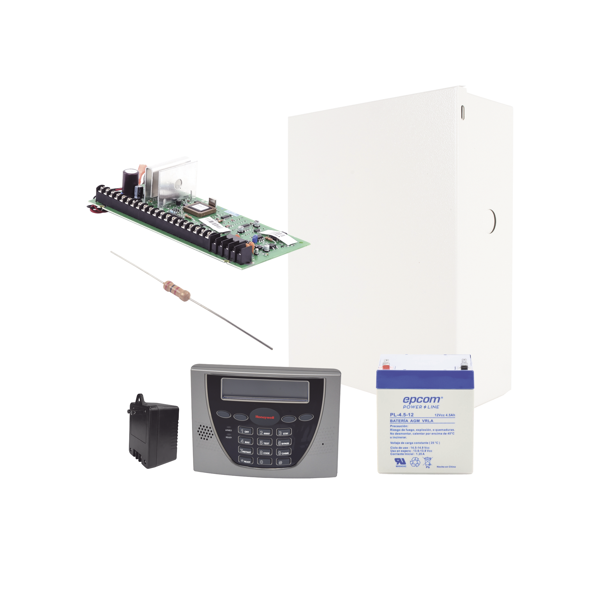 Panel de Alarma VISTA48LA con Teclado AlfanumÃ©rico 6460S, BaterÃ­a y Transformador