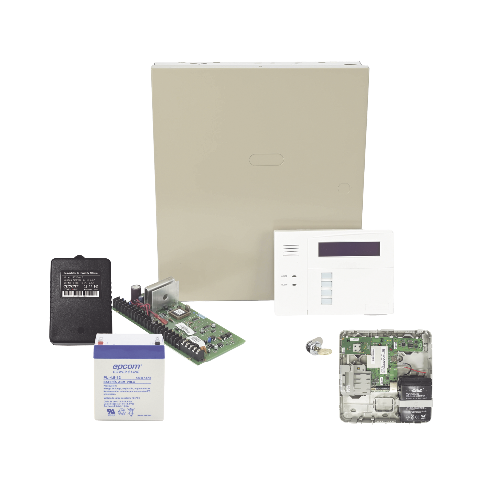 Panel de Alarma VISTA48 con Comunicador LTEMPA, BaterÃ­a y Transformador