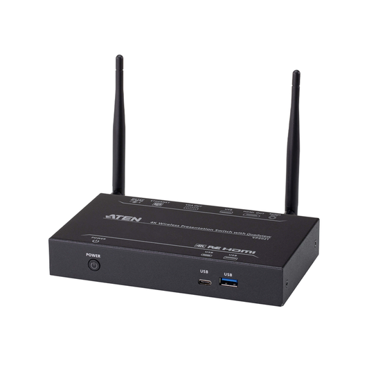 Switch de presentaciones | Resolución 4K |  Diferentes herramientas de colaboración: Anotación, pizarra y captura | inalámbrico con Quad View | Multi-view se pueden compartir hasta 4 fuentes de forma inalámbrica