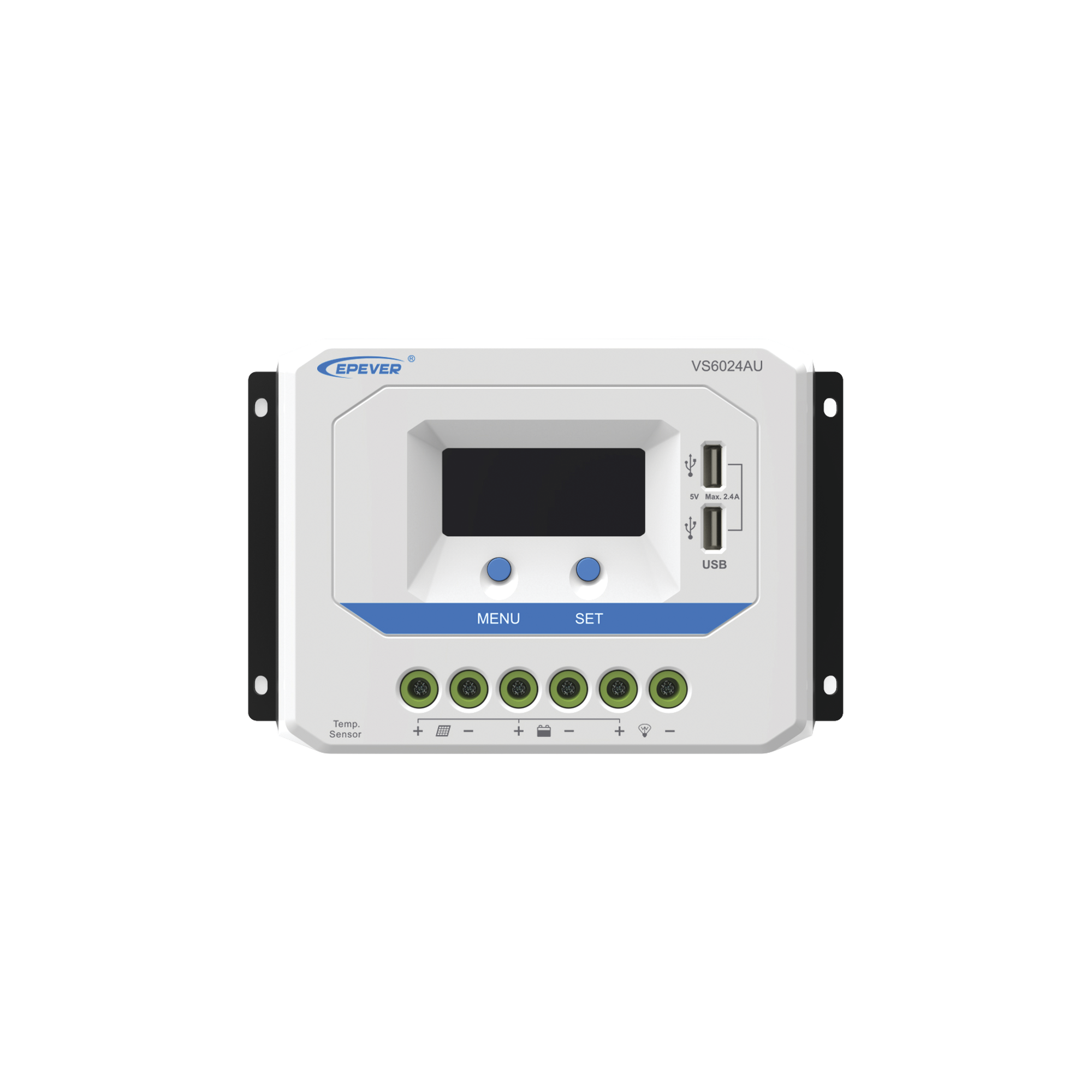Controlador Solar de Carga PWM 12/24V 60 A, Salida USB, con Display