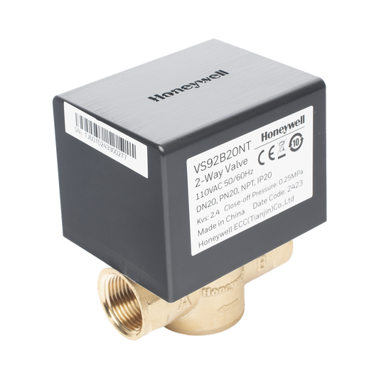 VÃ¡lvula 1/2" de control elÃ©ctrica VS9 para fan coil: DN20: PN20: 2 vÃ­as: 110 V CA: conexiÃ³n NPT