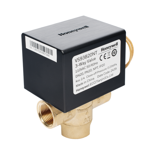 VÃ¡lvula 1/2" de control elÃ©ctrica VS9 para fan coil: DN20: PN20: 3 vÃ­as: 110 V CA: conexiÃ³n NPT