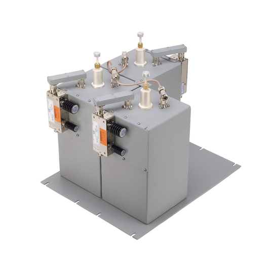 Combinador 440-512 MHz, para 3 Canales, 125 Watt, 200 KHz (min.) de Sep. Tx-Tx, 2 Circ. N Hembra.