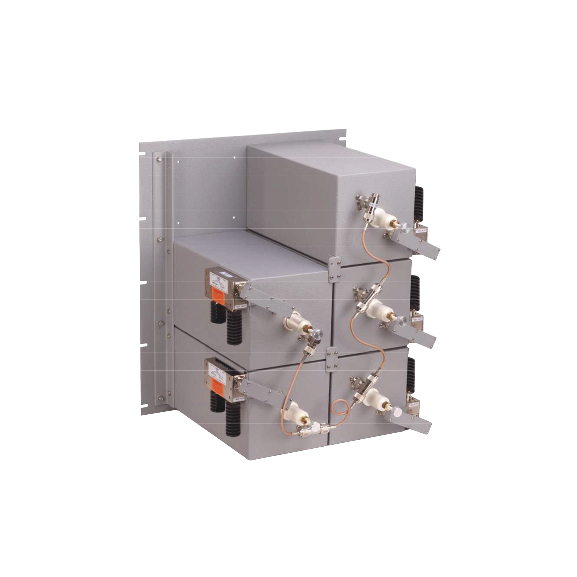 Combinador 440-510 MHz, para 5 Canales, 125 Watt, 300 KHz (min.) de Sep. Tx-Tx, 2 Aisladores N Hembra.