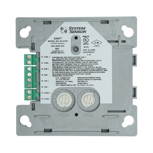 MÃ³dulo de SincronizaciÃ³n InalÃ¡mbrico / Compatible con Paneles Notifier, Fire-Lite, Silent Knight y Farenhyt / Incluye BaterÃ­as