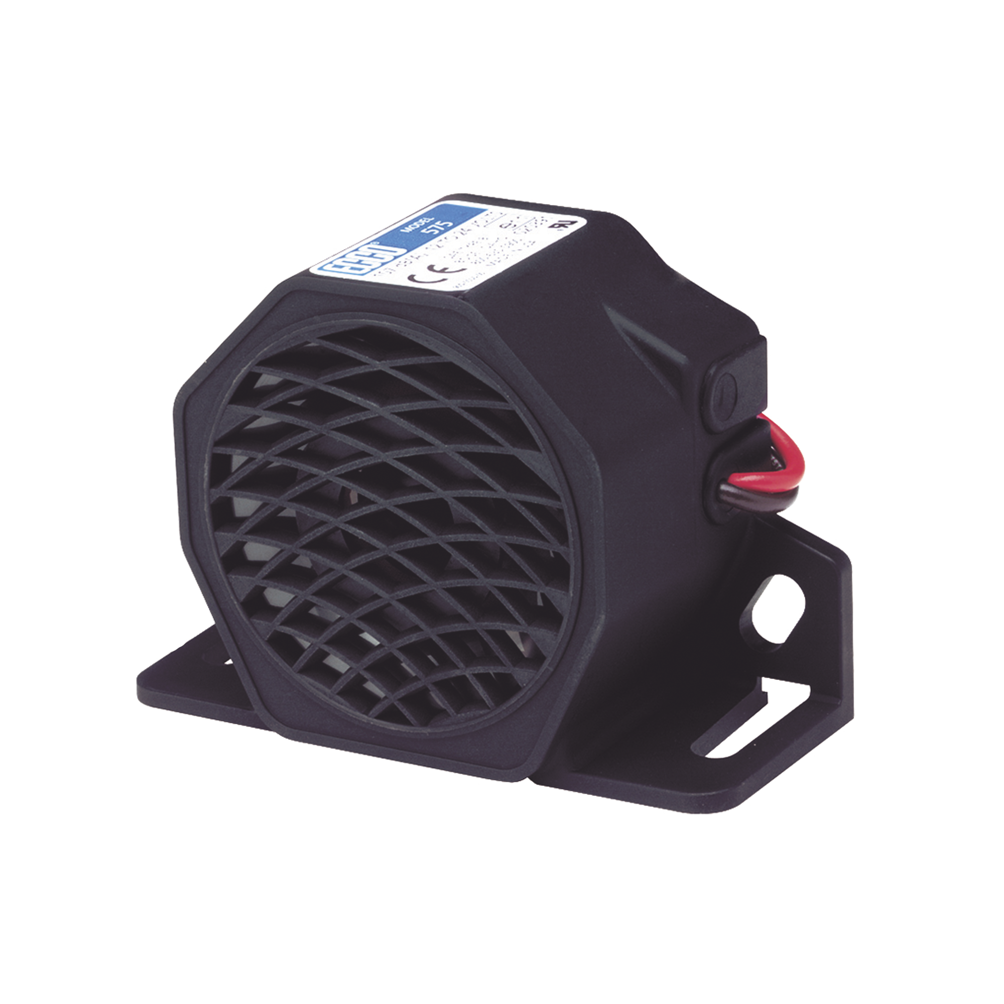 Alarma de reversa vehicular, 12-24 Vcc, 107 dBA