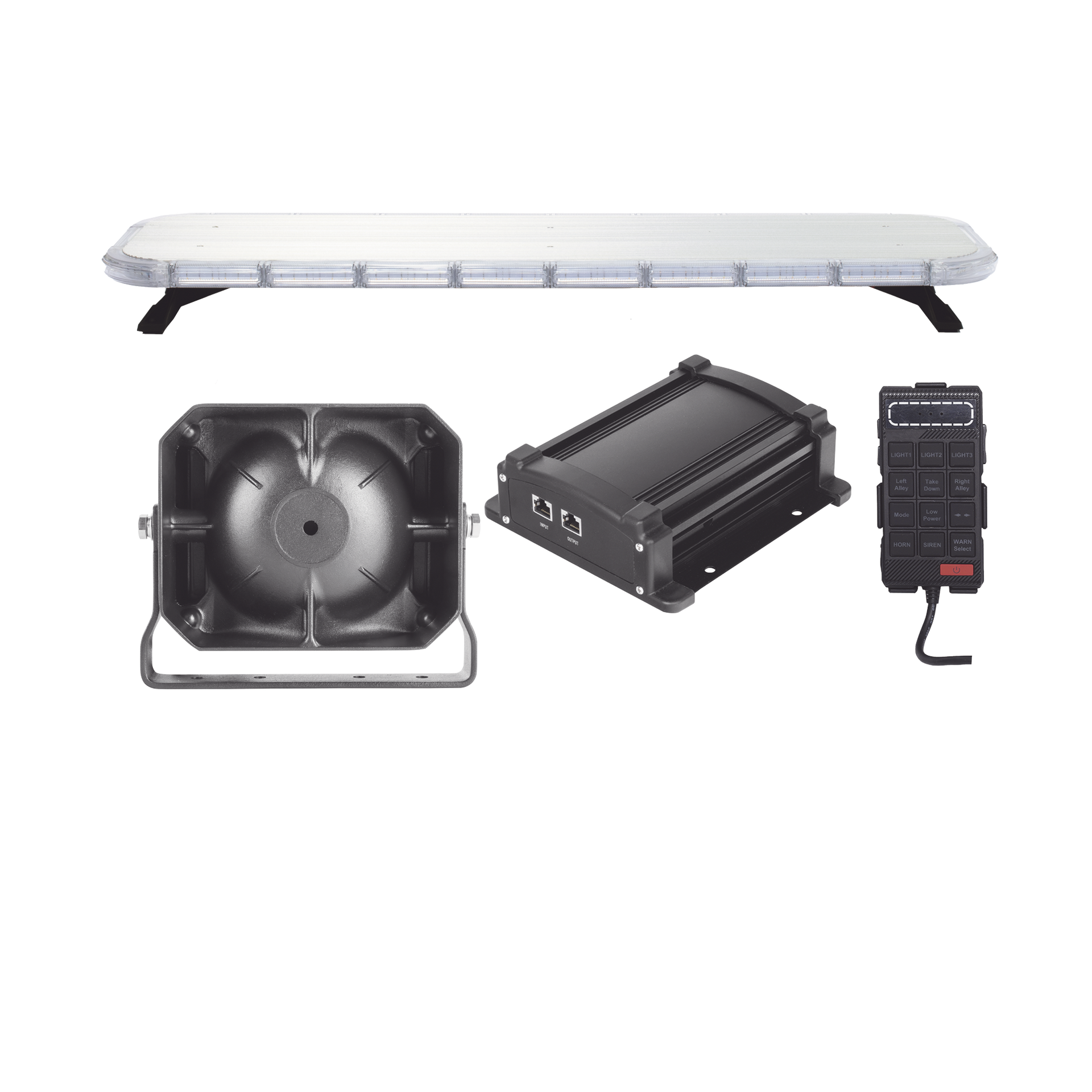 Kit bÃ¡sico para equipamiento de unidades de Seguridad PÃºblica con Sirena Mono-mando