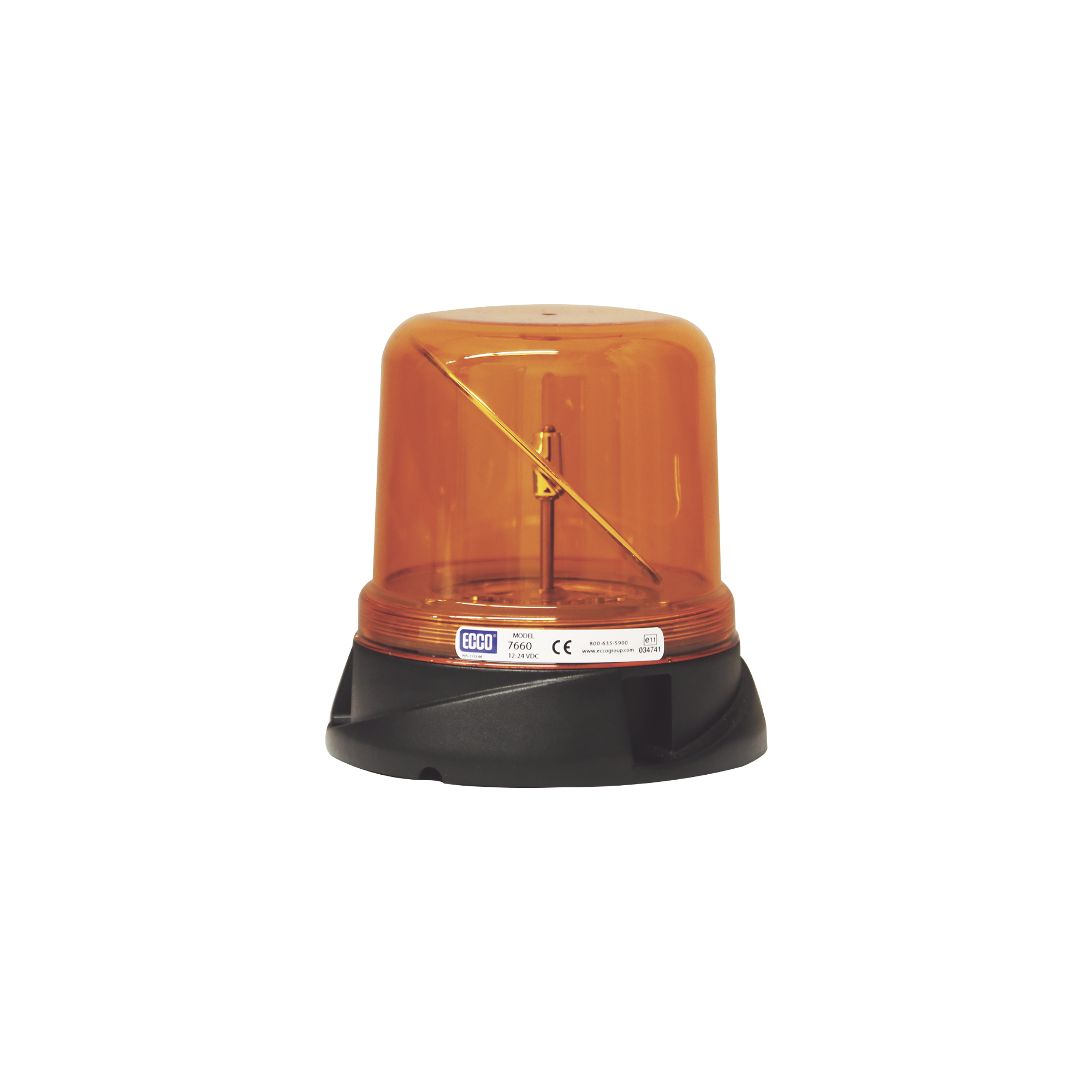 Burbuja rotoled color Ã¡mbar, con montaje permanente