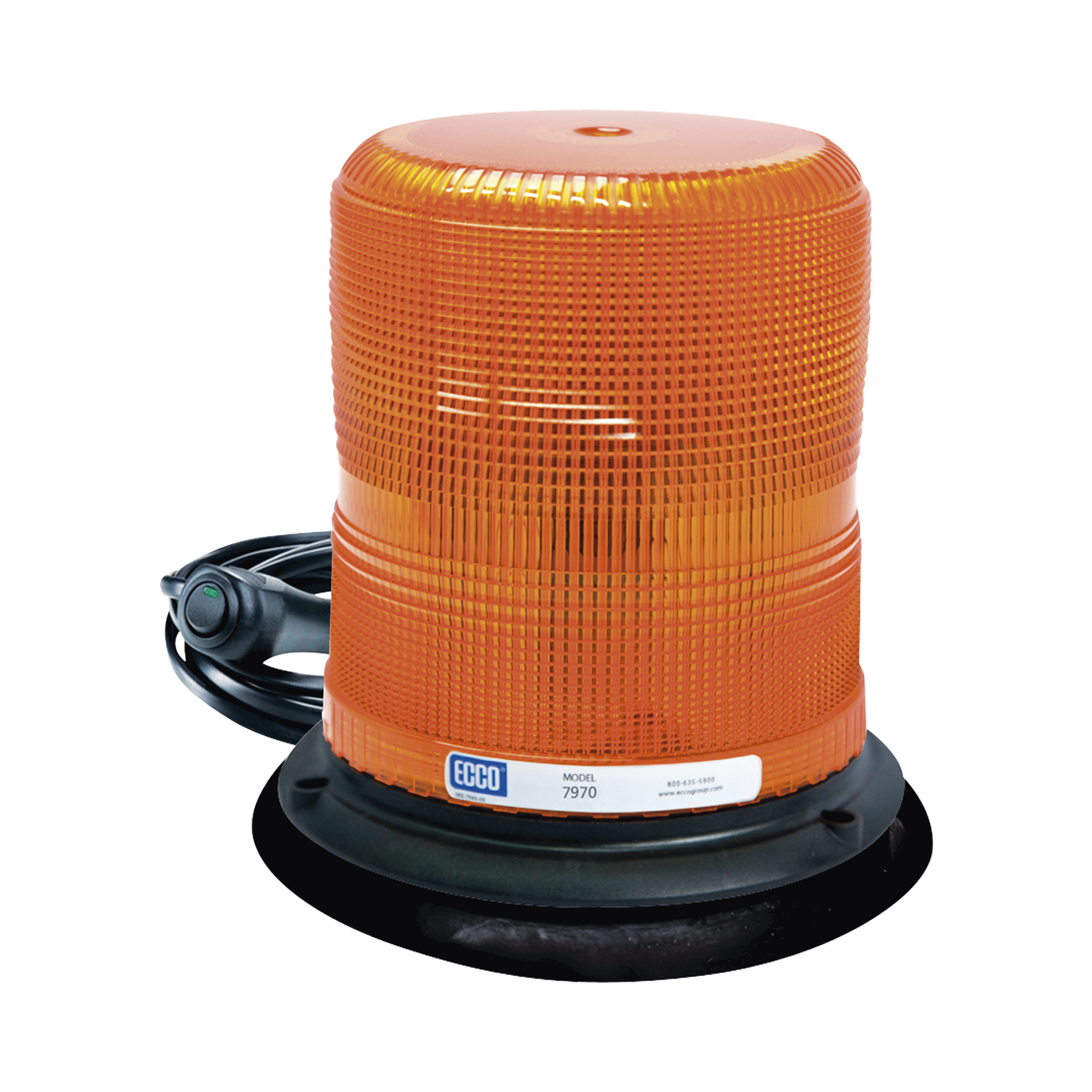 Baliza LED color Ã¡mbar con montaje magnÃ©tico de succiÃ³n DE 7" de altura