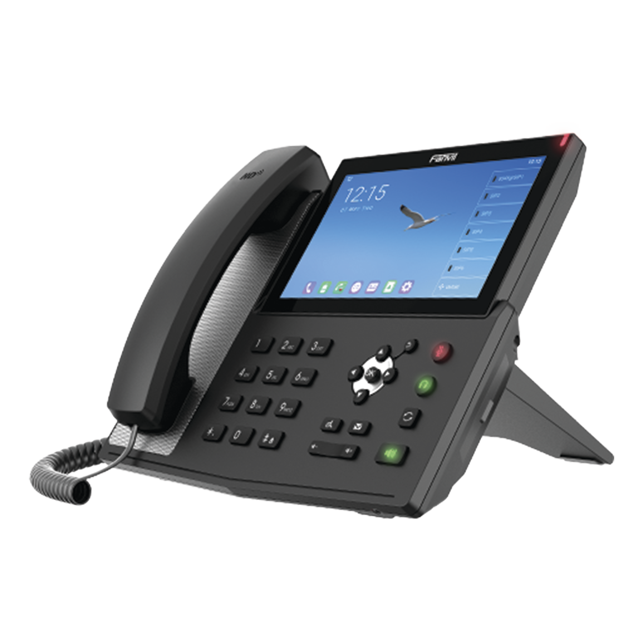 TelÃ©fono IP  Android Empresarial para 20 lineas SIP, pantalla tÃ¡ctil, Wi-Fi y Bluetooth, PoE, hasta 112 botones DSS, puertos Gigabit, soporta recepciÃ³n de video.