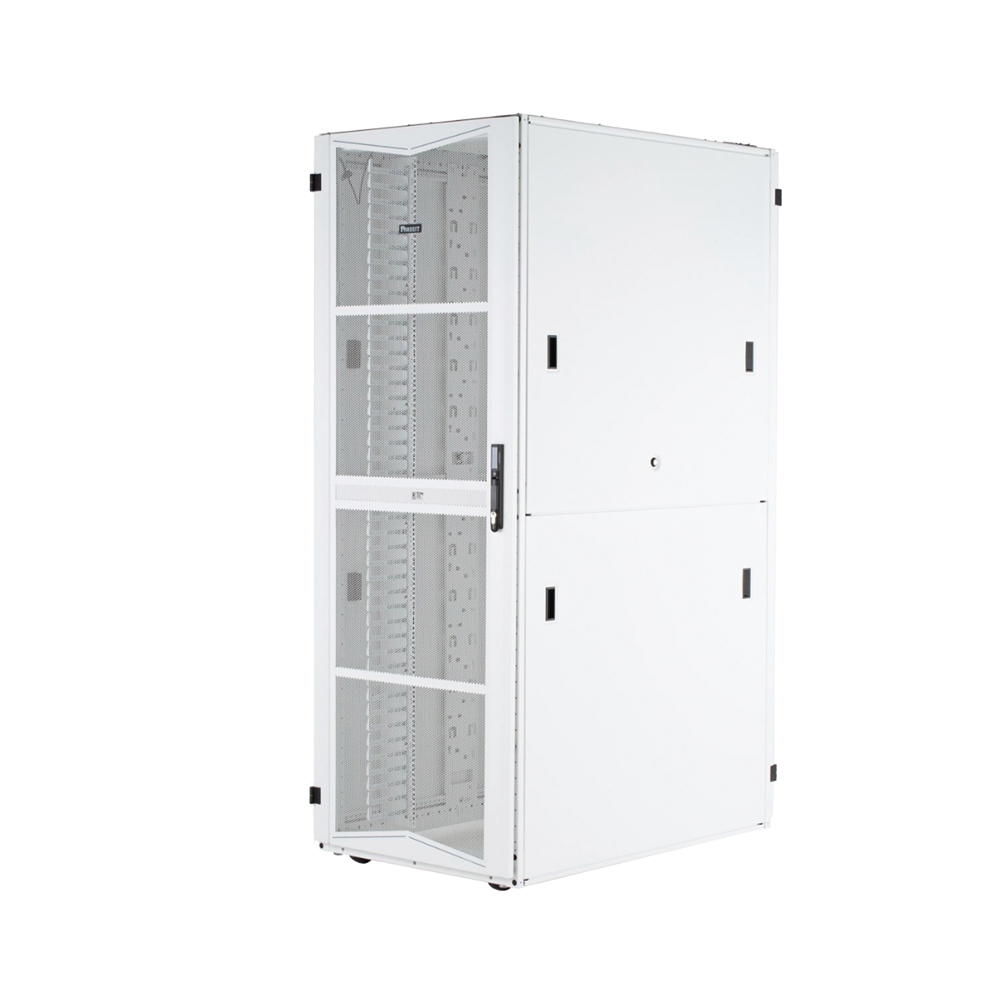 Gabinete FlexFusion para Centros de Datos, 42 UR, 600 mm de Ancho, 1070 mm de Profundidad, Fabricado en Acero, Color Blanco