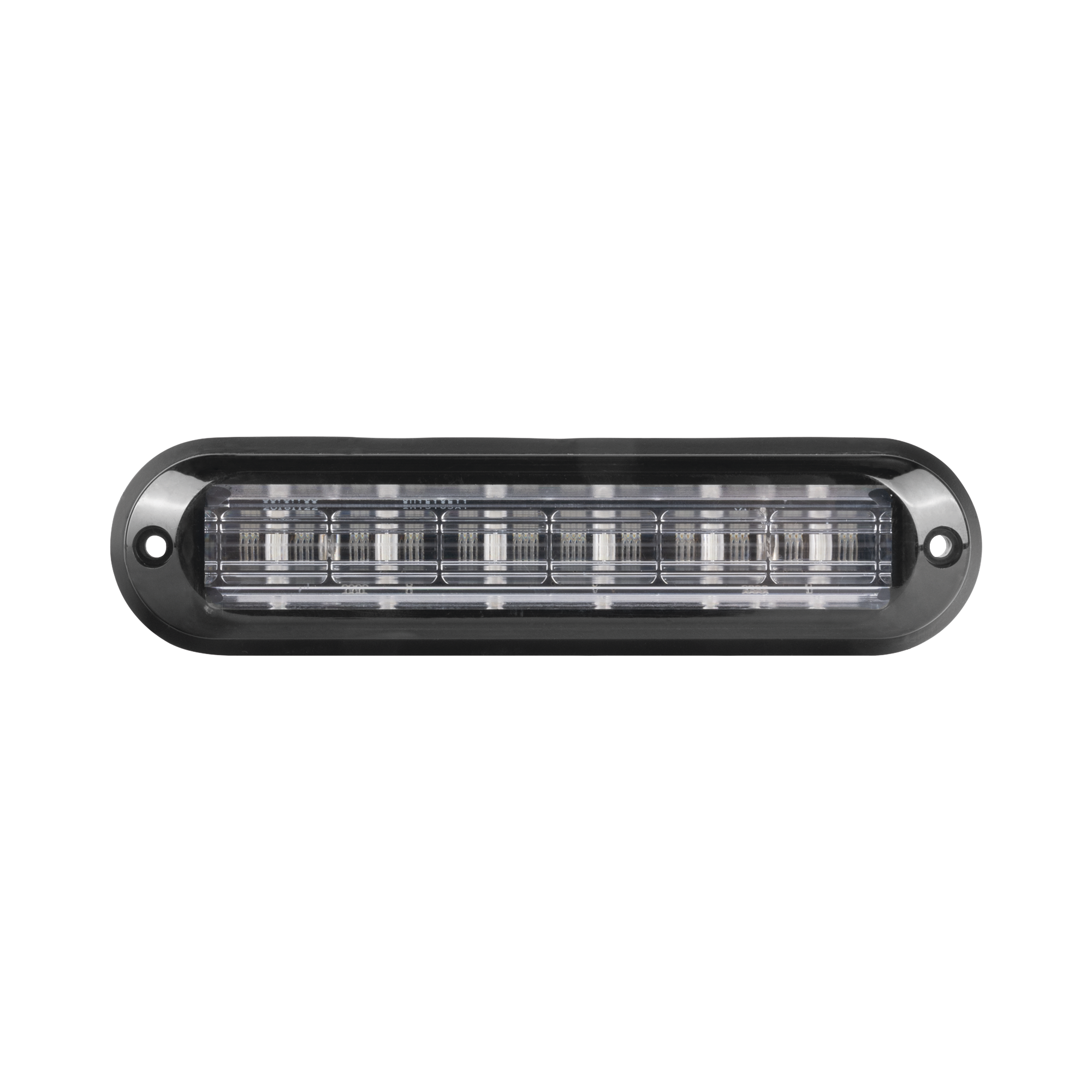 Luz Auxiliar Ultra Brillante IP67 de 6 LEDs, Color Azul, con mica transparente y bisel negro