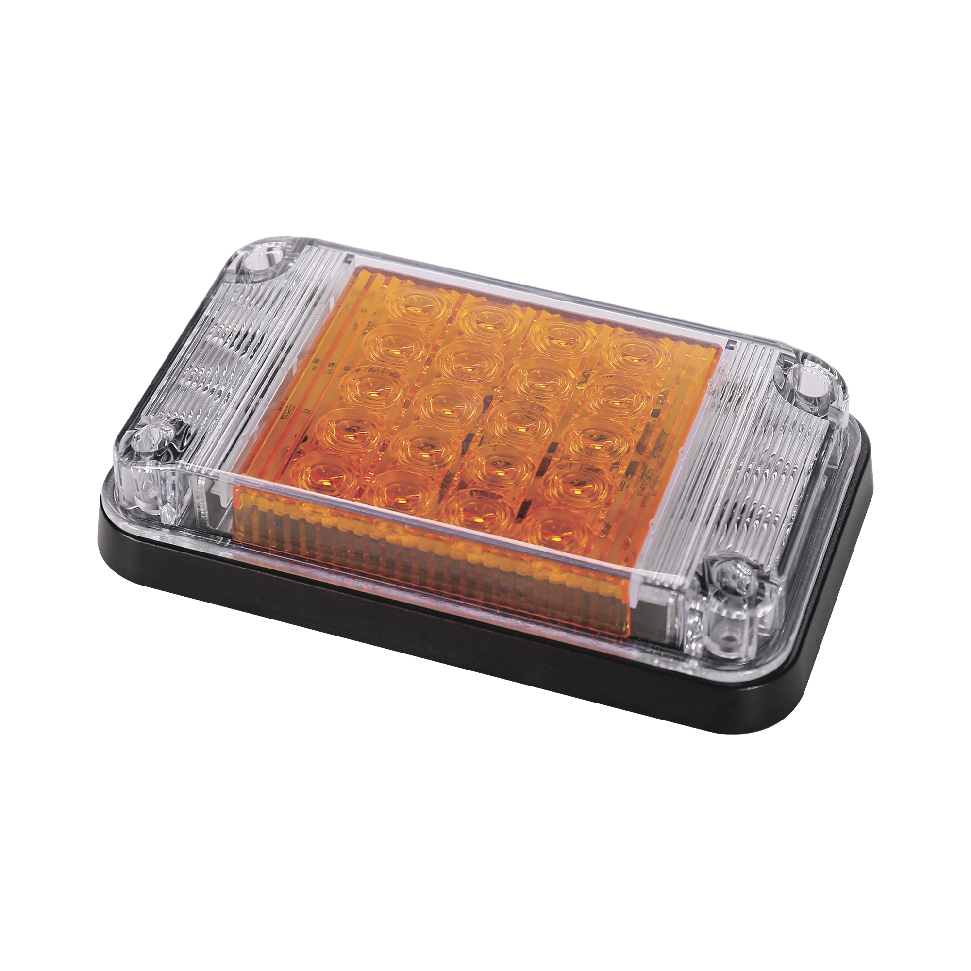 Luz de Advertencia de 7X4", Color Ãmbar, Con Luces de Trabajo, Ideal para Ambulancias