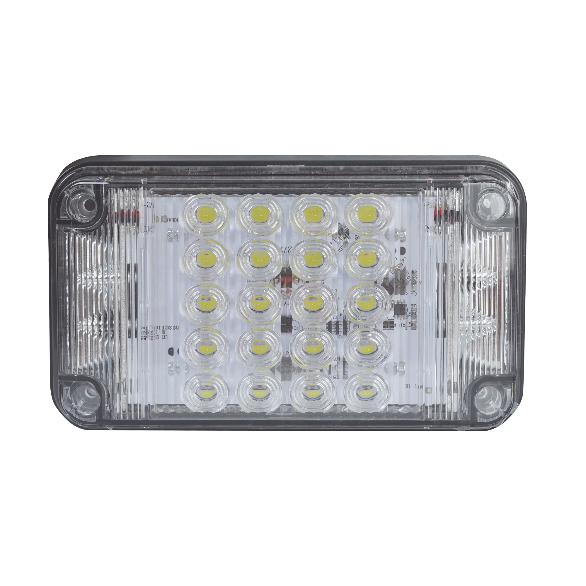 Luz de Advertencia de 7X4", Color Claro, Con Luces de Trabajo, Ideal para Ambulancias