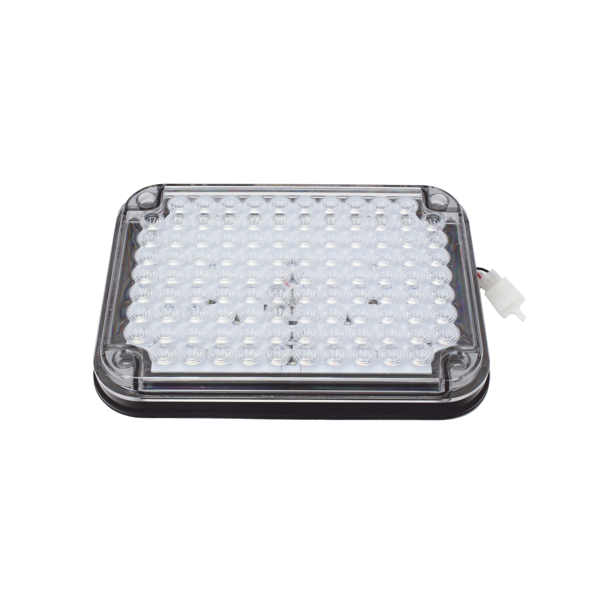 Luz de Advertencia de 9X7", Bicolor Rojo/Claro, Ideal para Ambulancias