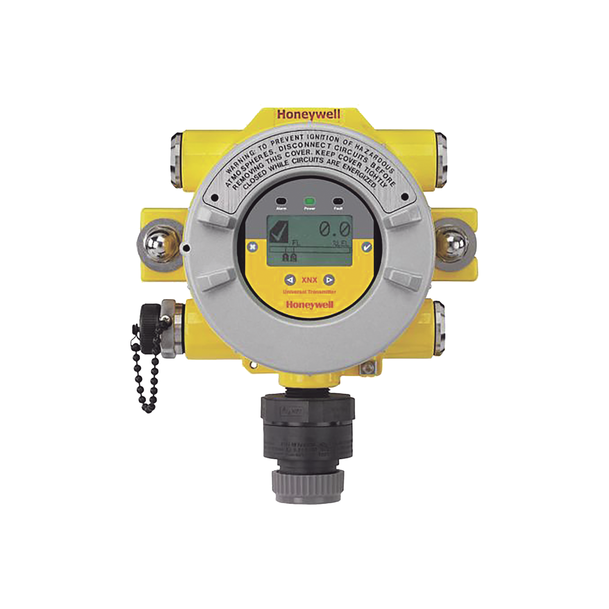 Transmisor Universal XNX, HARTÂ® sobre salida 4-20 mA, 3 RelÃ©s falla/alarma, ATEX/IECEx, 5 entradas M25, Aluminio Pintado, Configurado Para Searchpoint Optima Plus y Searchline Excel