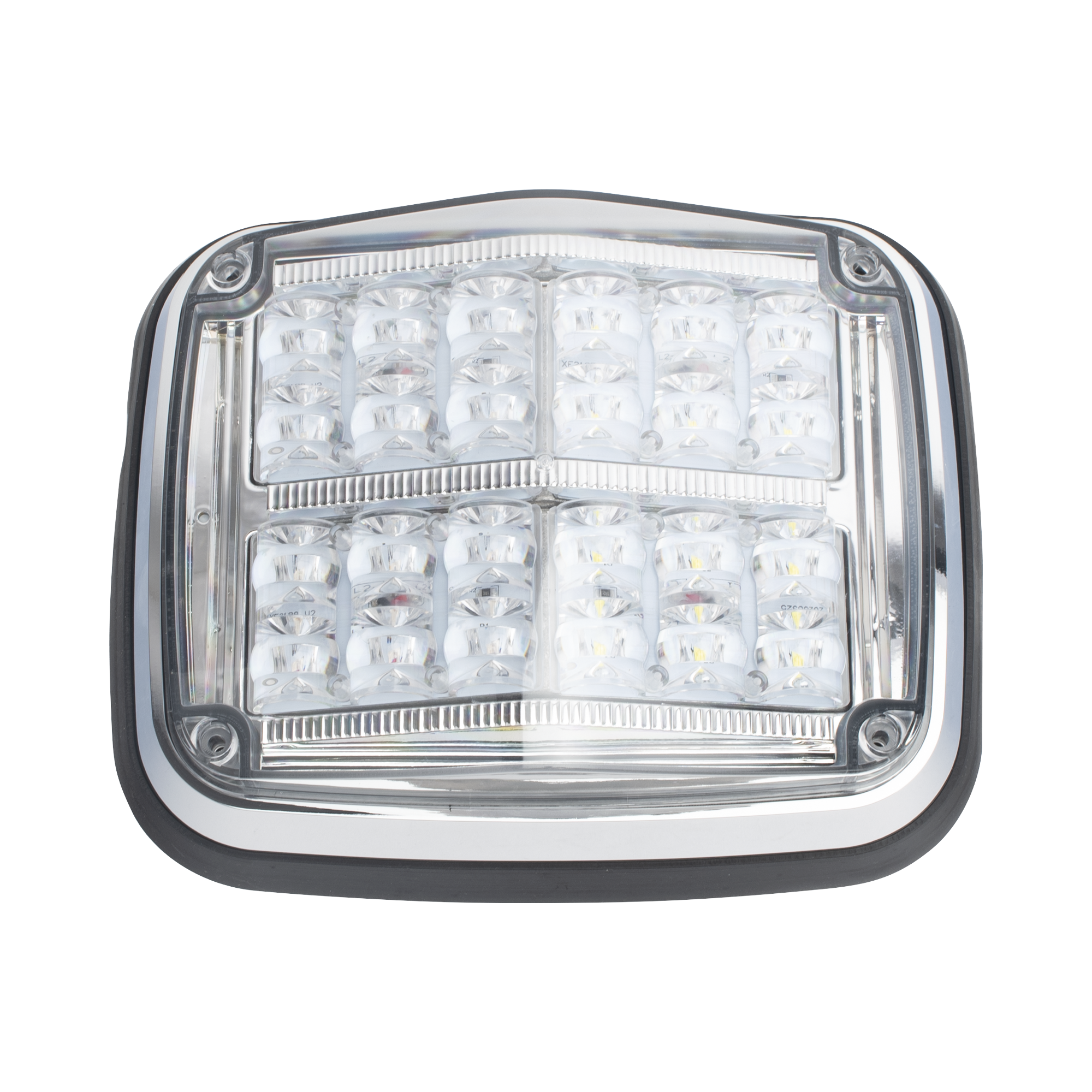 Luz de advertencia de 8 X 6", Color Rojo / Claro, SAE,  IP67, Ideal para Ambulancias